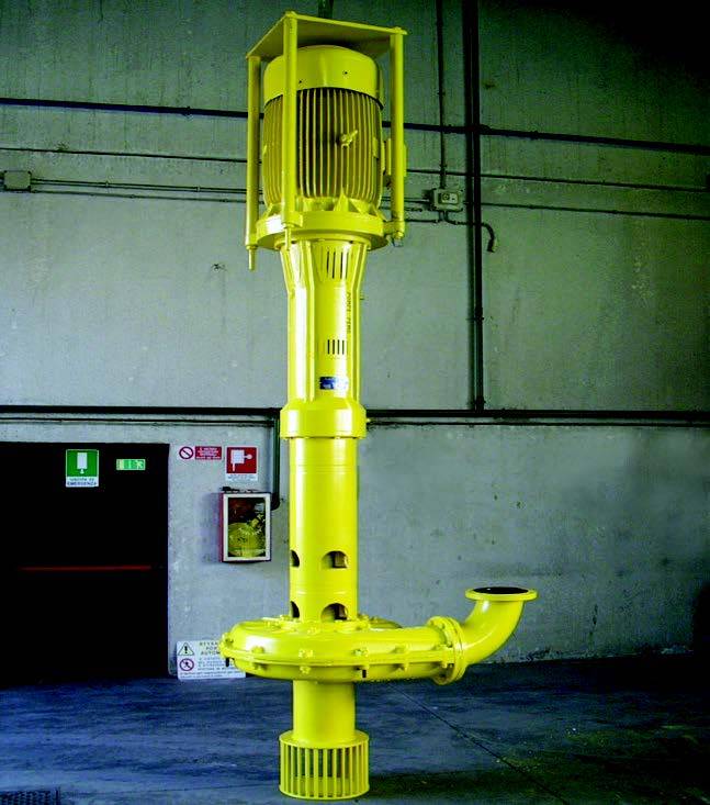 yellow personalizzated vertical slurry pump after assempling